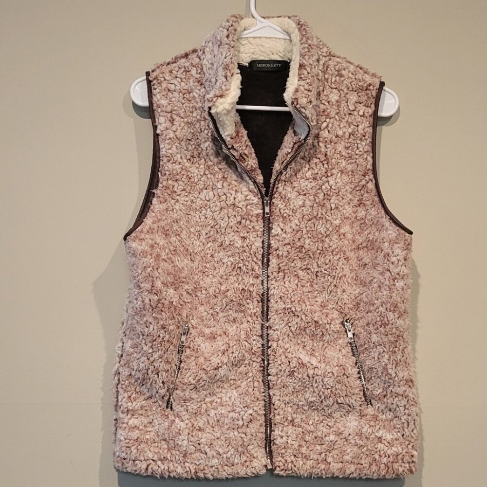 Merokeety Sherpa Winter Vest size M EUC
